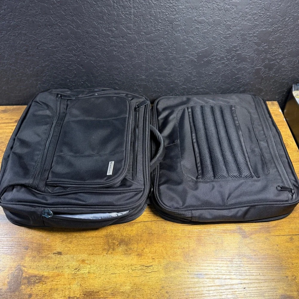 Brenthaven Expandable Black Ballistic Nylon Laptop Briefcase Bag OS